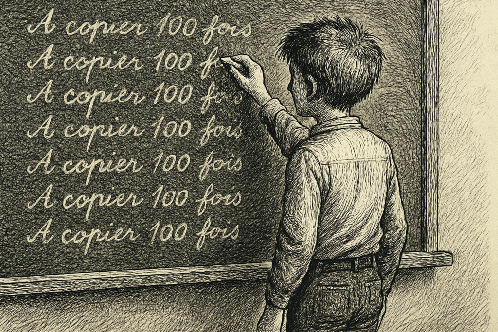 Illustration de À copier 100 fois de Antoine Dole