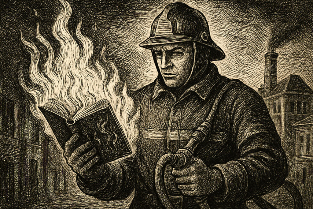 Illustration de Fahrenheit 451 de Ray Bradbury