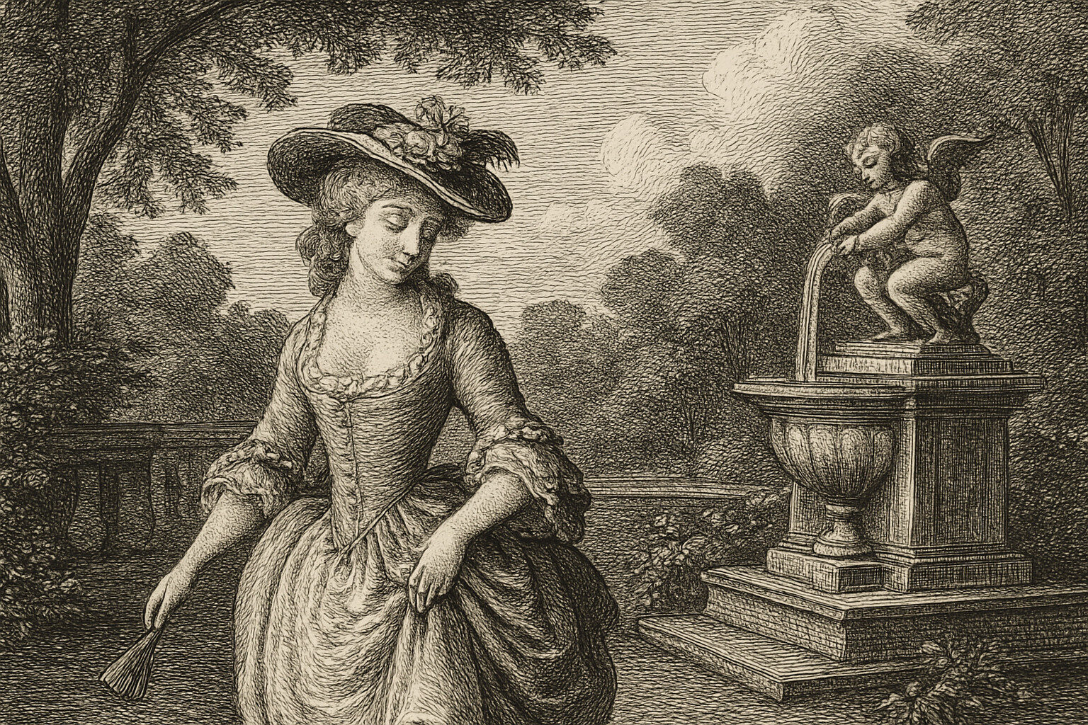 Illustration de Fêtes galantes de Paul Verlaine