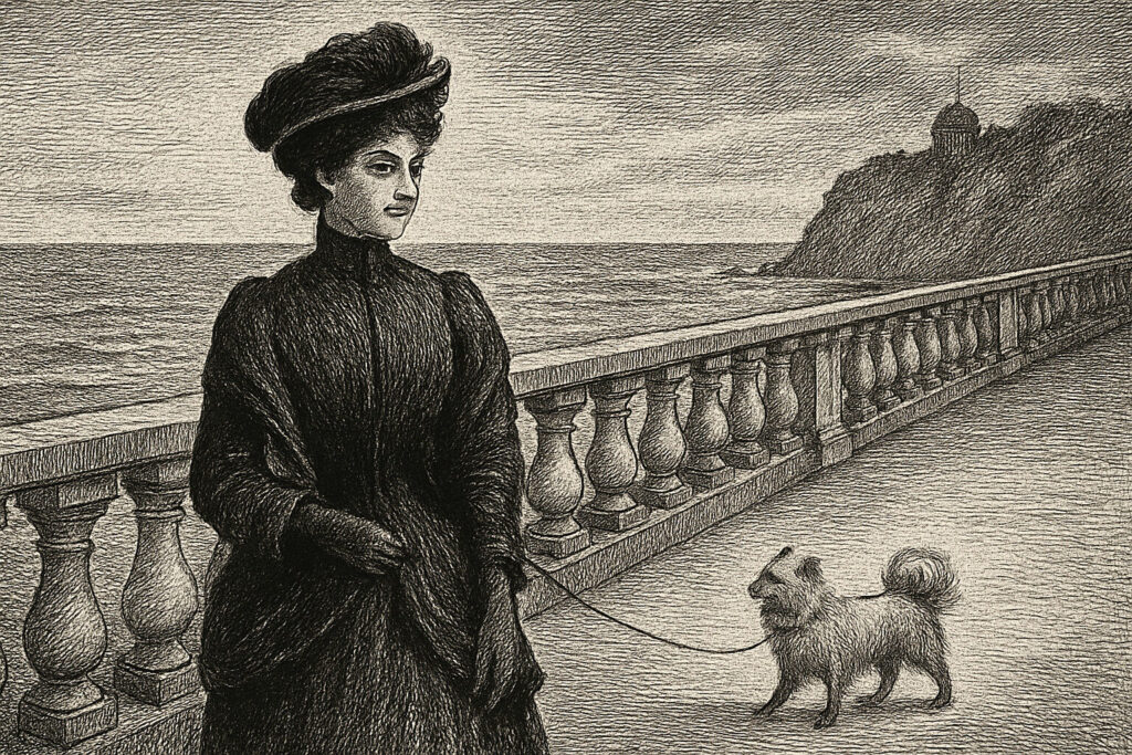 Illustration de La Dame au petit chien de Anton Tchekhov