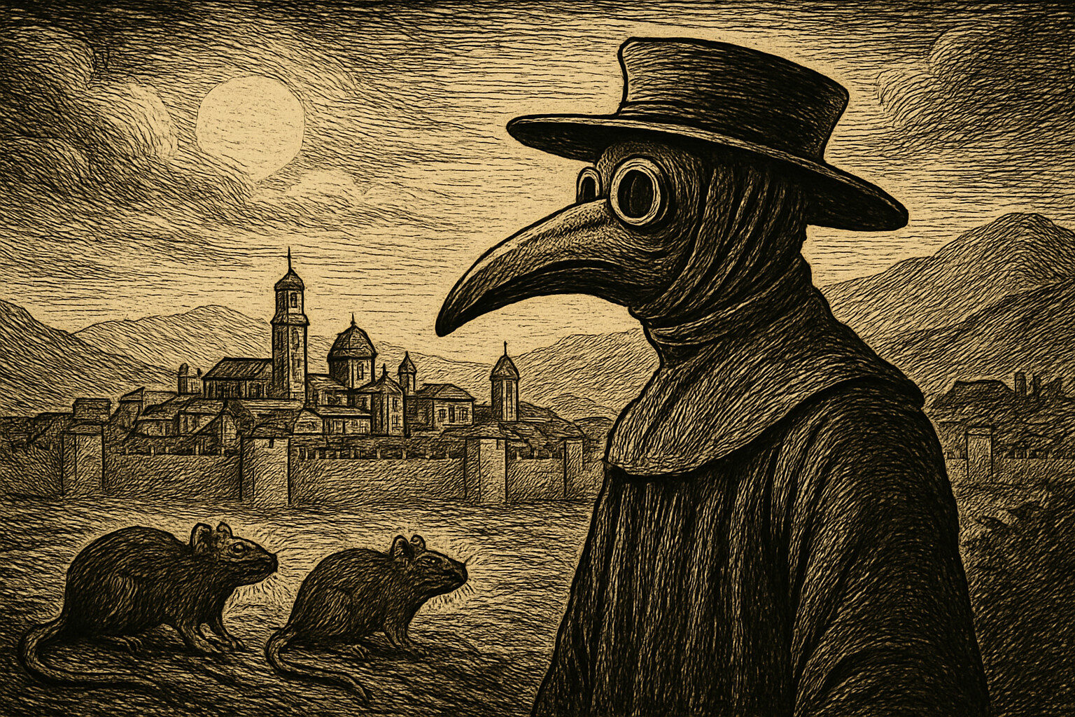 Illustration de La Peste de Albert Camus