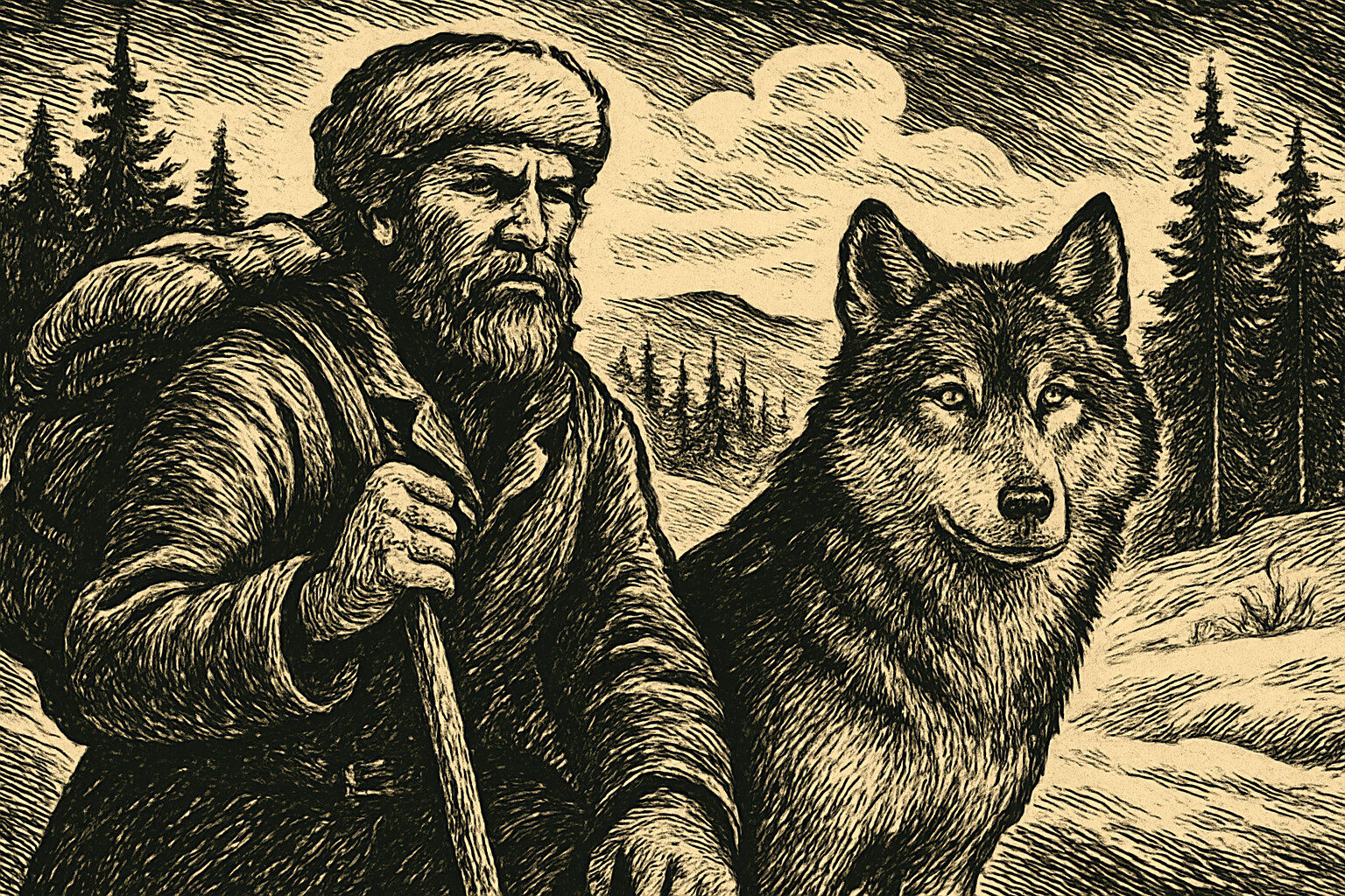 Illustration de L'Appel de la forêt de Jack London