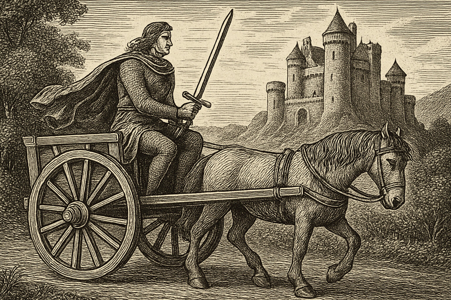 Illustration de Le Chevalier de la charrette de Chrétien de Troyes