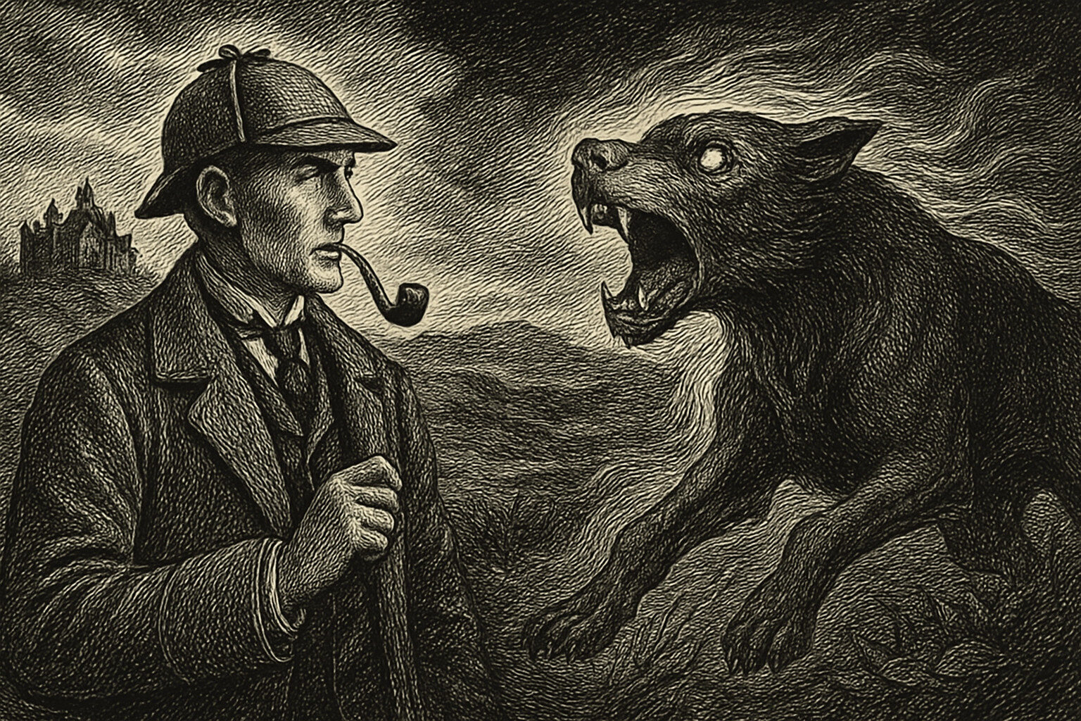 Illustration de Le Chien des Baskerville de Arthur Conan Doyle