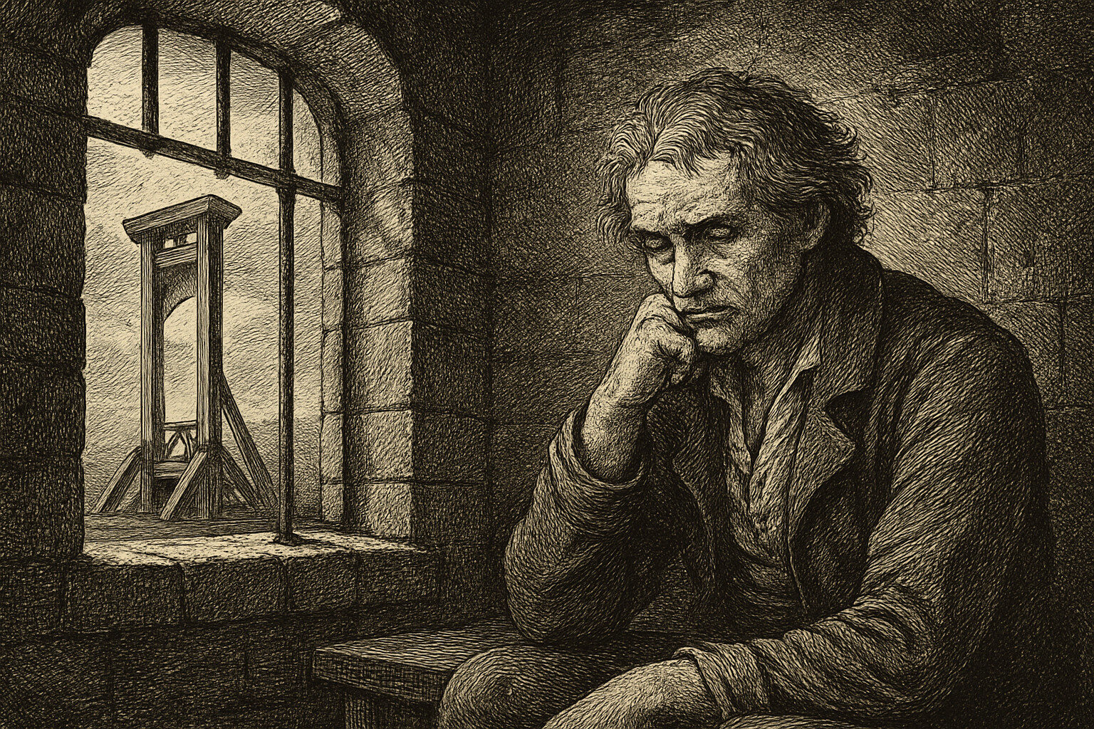 Illustration de Le dernier jour d'un condamné de Victor Hugo