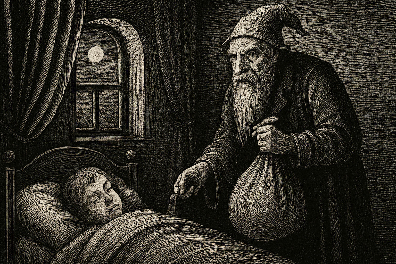 Illustration de L'Homme au sable de E.T.A. Hoffmann