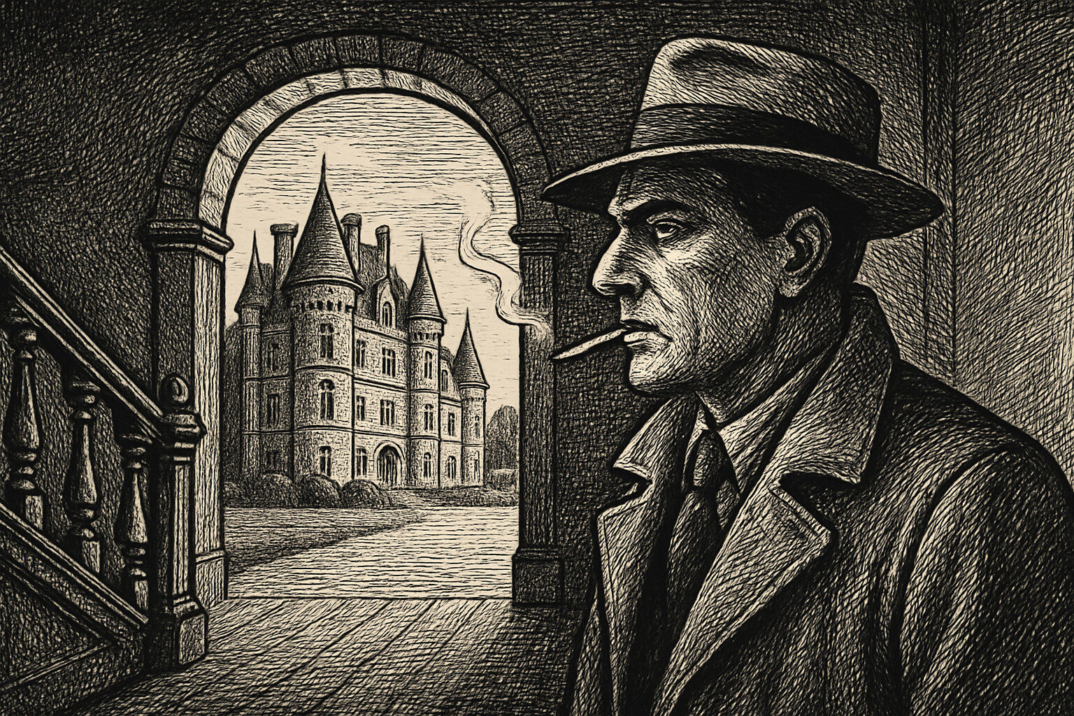 Illustration de L’Homme au sang bleu de Léo Malet