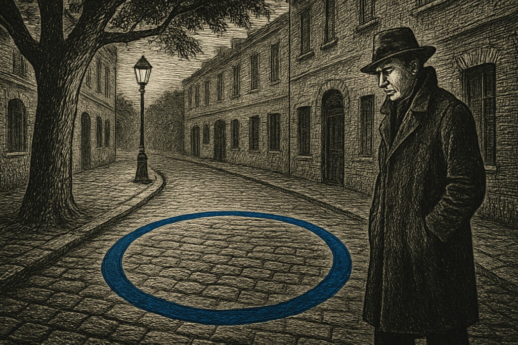 Illustration de L’Homme aux cercles bleus de Fred Vargas