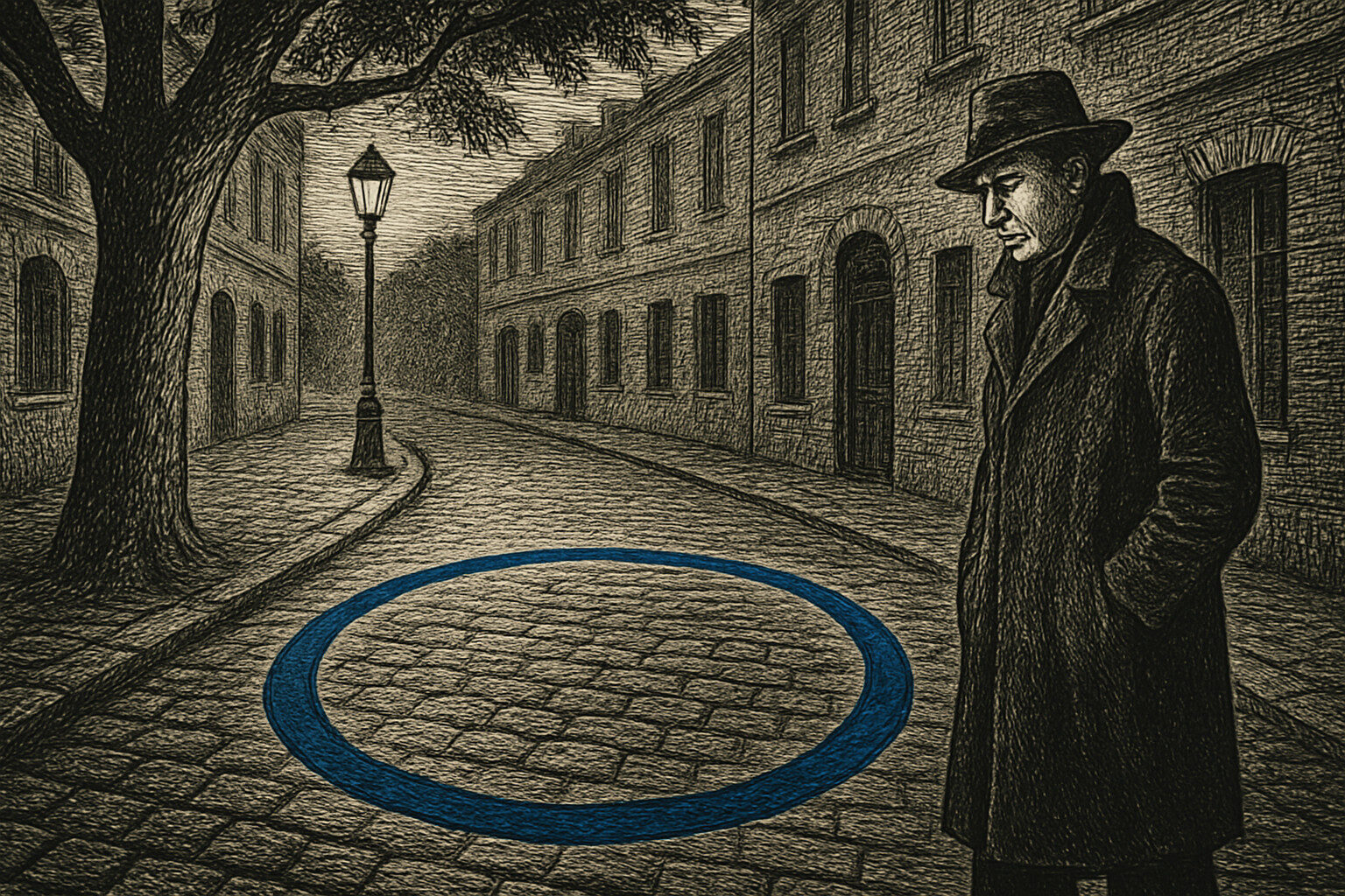 Illustration de L’Homme aux cercles bleus de Fred Vargas