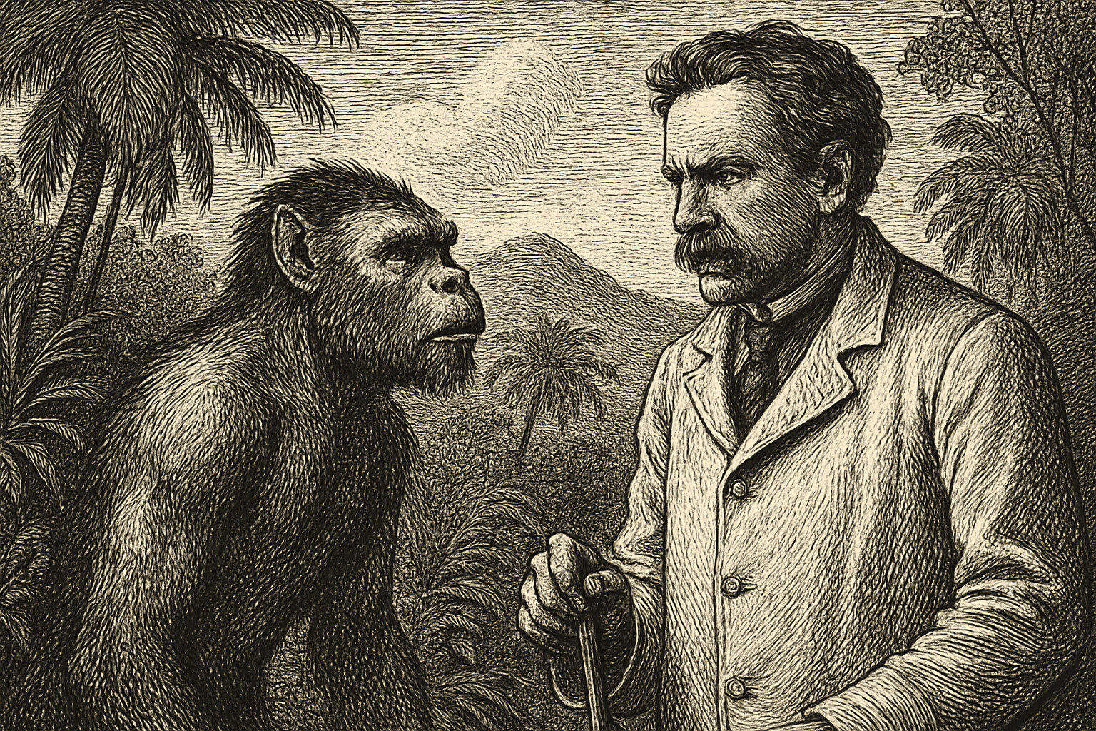 Illustration de L'Île du docteur Moreau de H.G. Wells