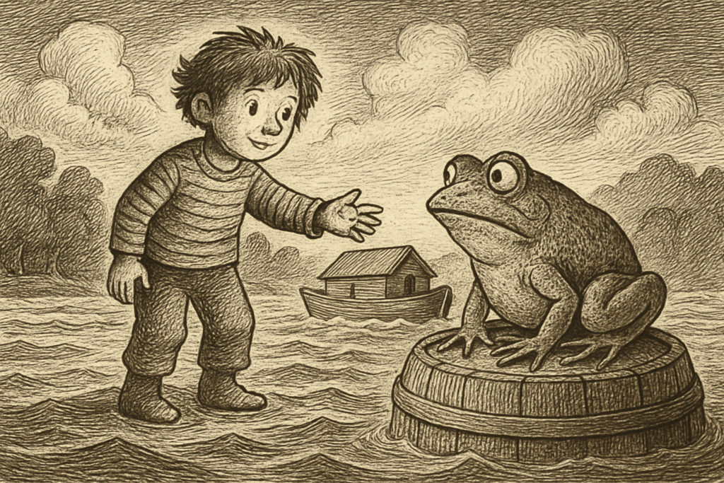 Illustration de La Prophétie des grenouilles de Jacques-Rémy Girerd