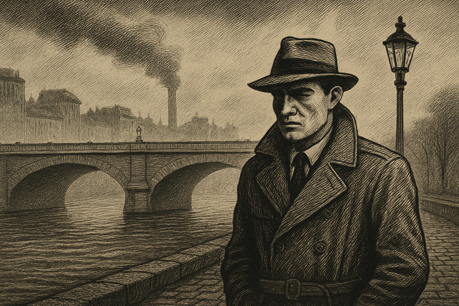 Illustration de Brouillard au pont de Tolbiac de Léo Malet