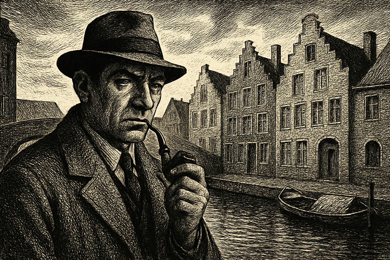 Illustration de Chez les Flamands de Georges Simenon