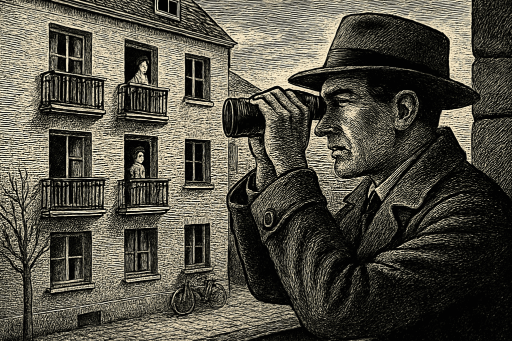 Illustration de Détective sur cour de Romain Slocombe