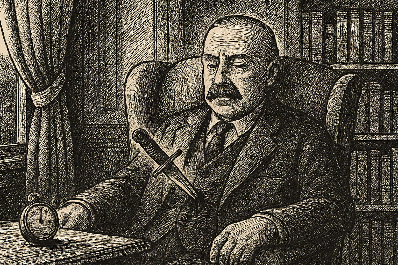 Illustration de Le Meurtre de Roger Ackroyd de Agatha Christie