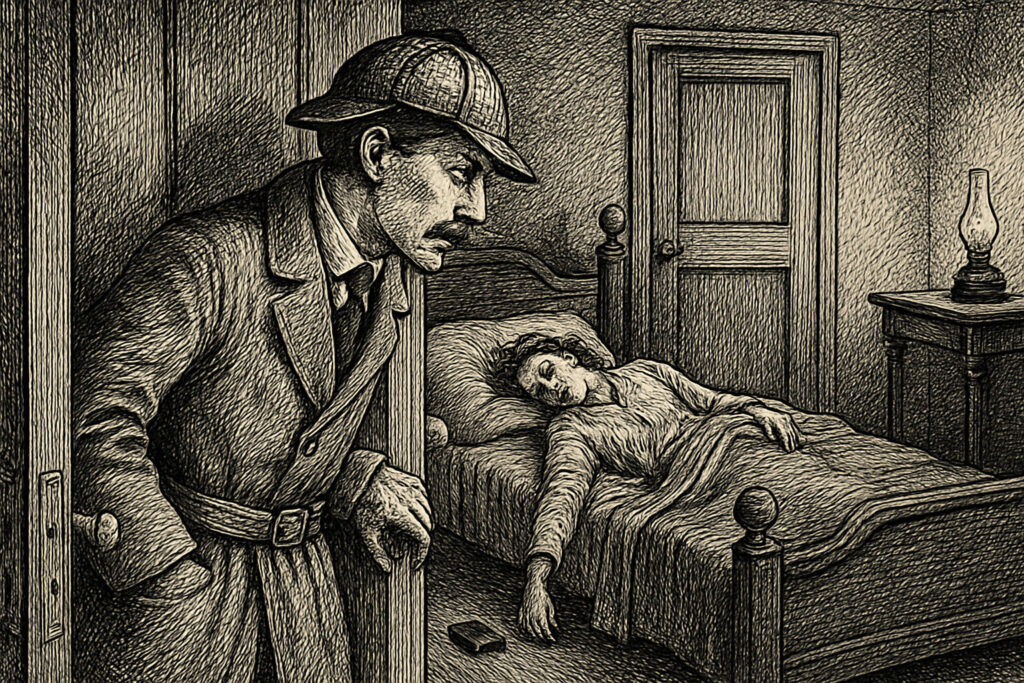 Illustration de Le mystère de la chambre jaune de Gaston Leroux