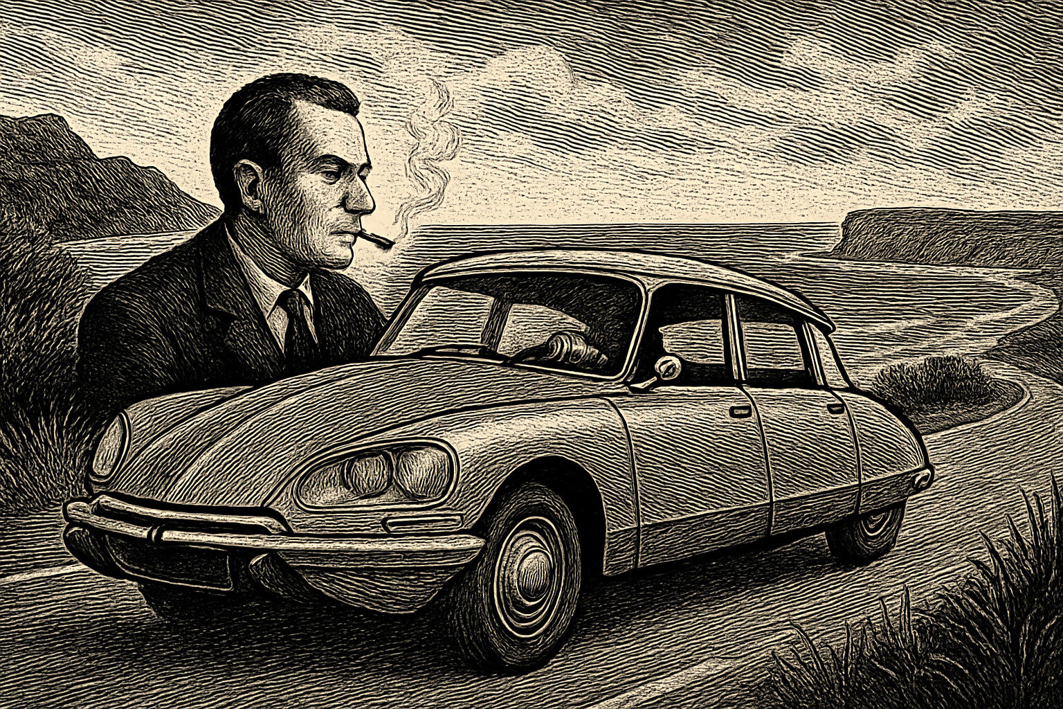 Illustration de Le Petit Bleu de la côte ouest de Jean-Patrick Manchette