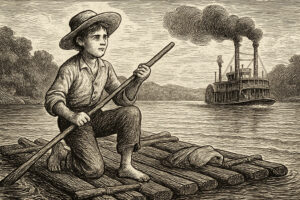 Illustration de Les Aventures de Huckleberry Finn de Mark Twain