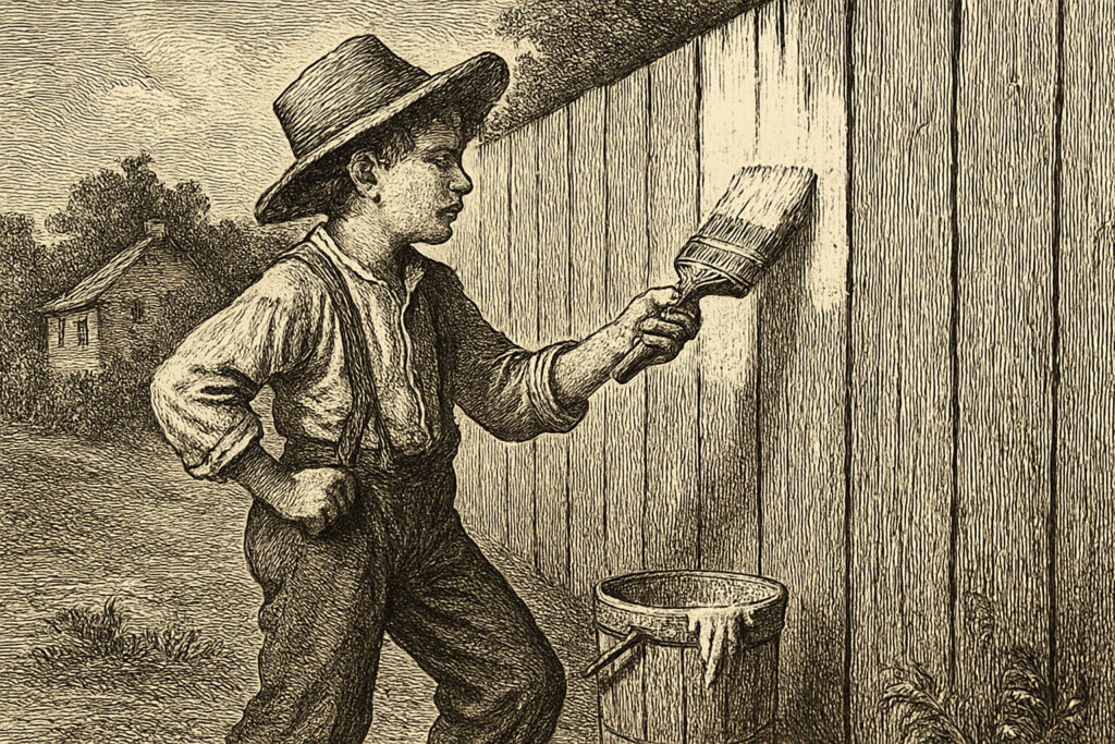 Illustration de Les Aventures de Tom Sawyer de Mark Twain