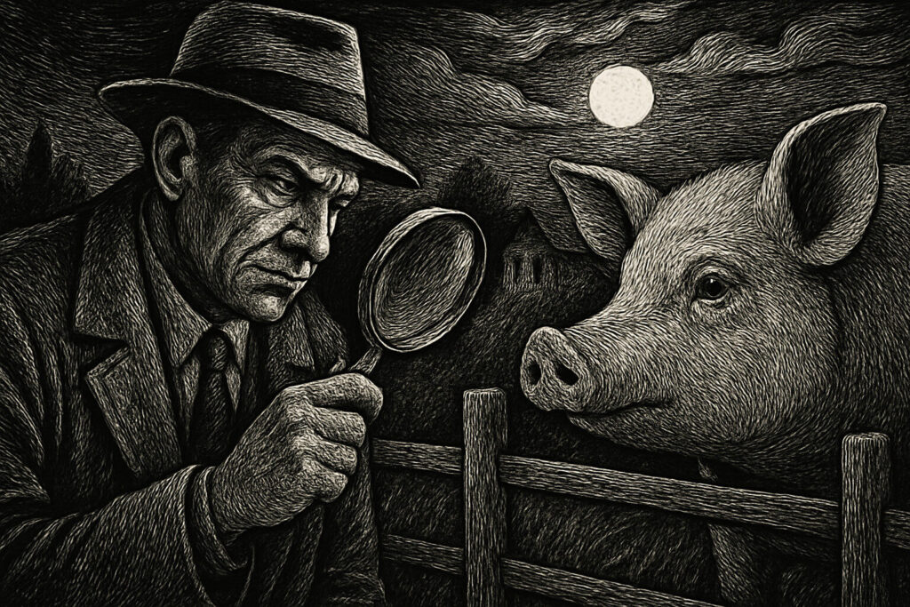 Illustration de Les cochons sont lâchés de Frédéric Dard