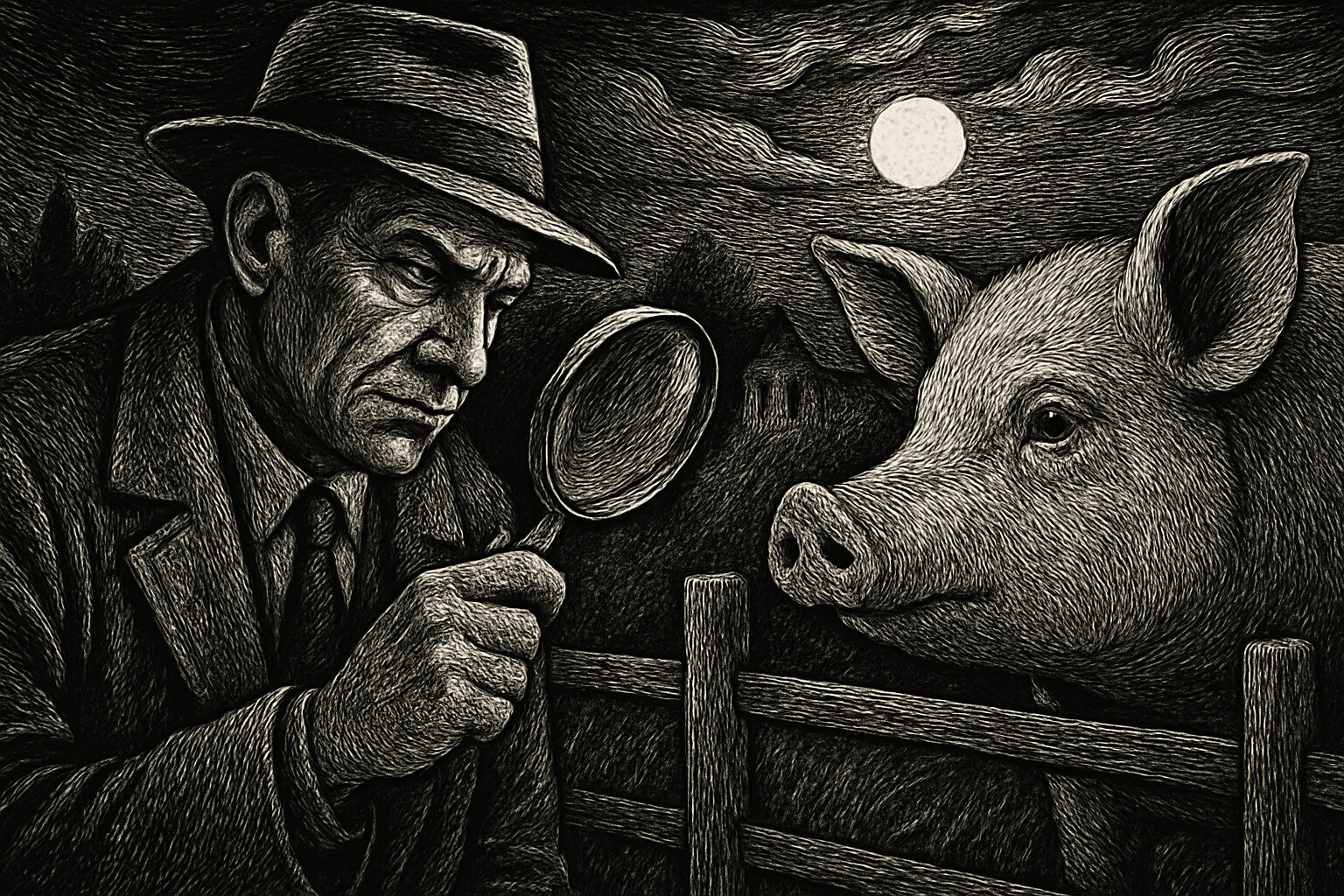 Illustration de Les cochons sont lâchés de Frédéric Dard