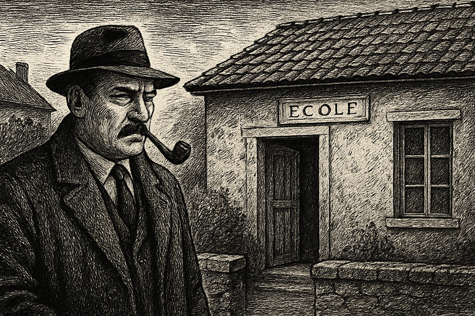 Illustration de Maigret à l'école de Georges Simenon