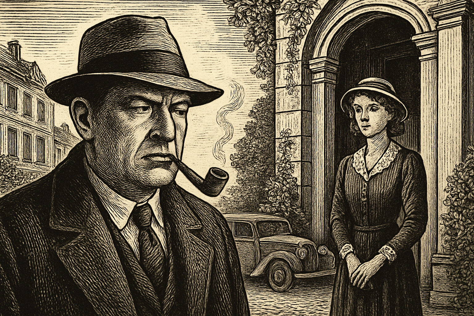 Illustration de Maigret et la demoiselle de compagnie de Georges Simenon