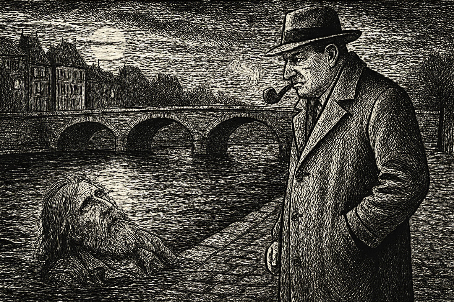 Illustration de Maigret et le clochard de Georges Simenon