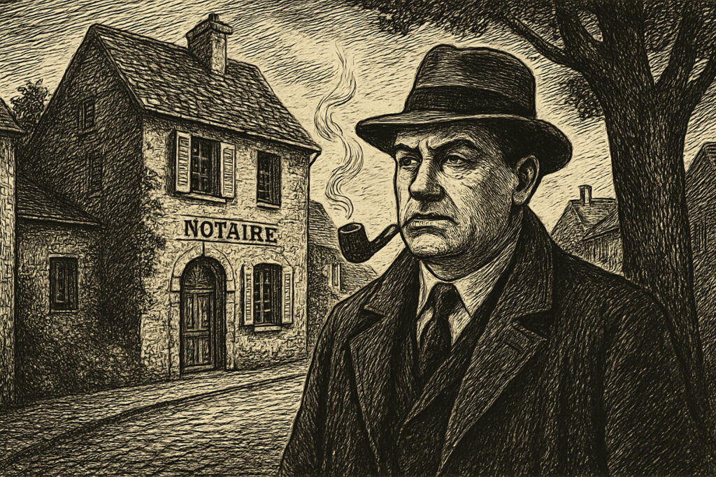 Illustration de Maigret et le notaire de Châteauneuf de Georges Simenon