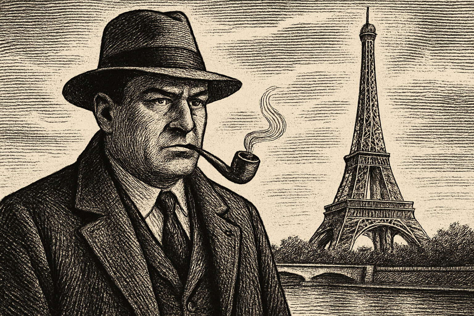 Illustration de Maigret voyage de Georges Simenon