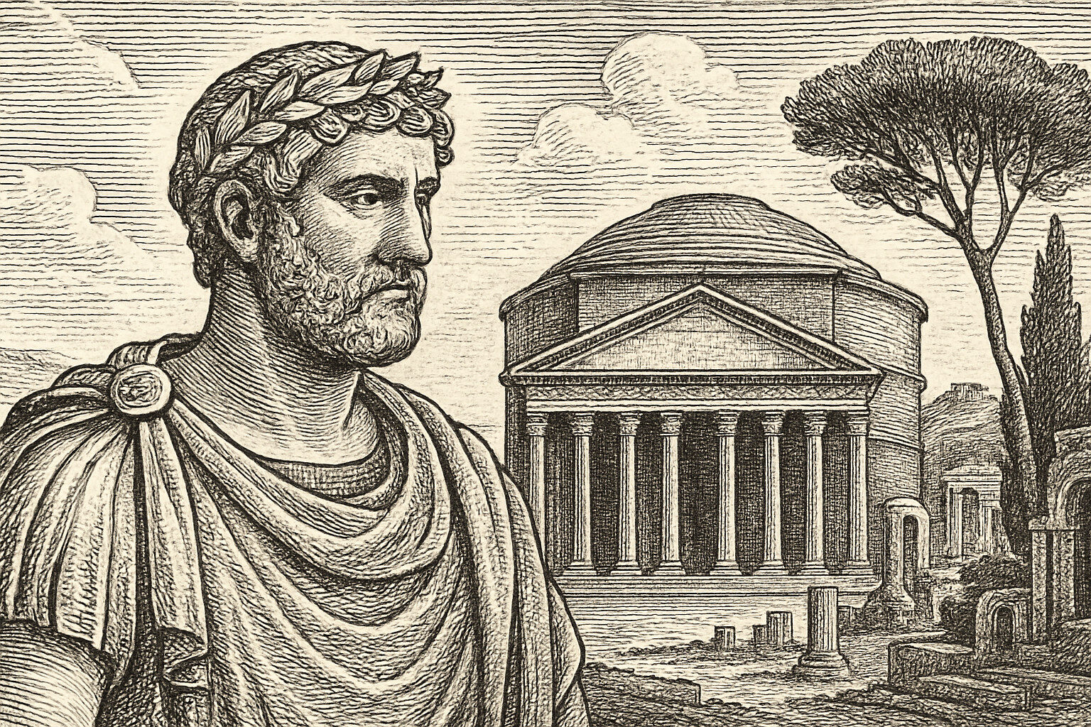 Illustration de Mémoires d'Hadrien de Marguerite Yourcenar