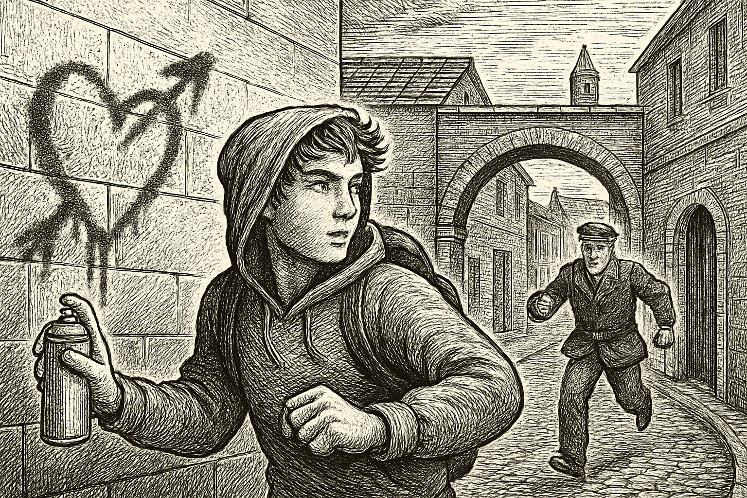 Illustration de Robin des graffs de Muriel Zürcher