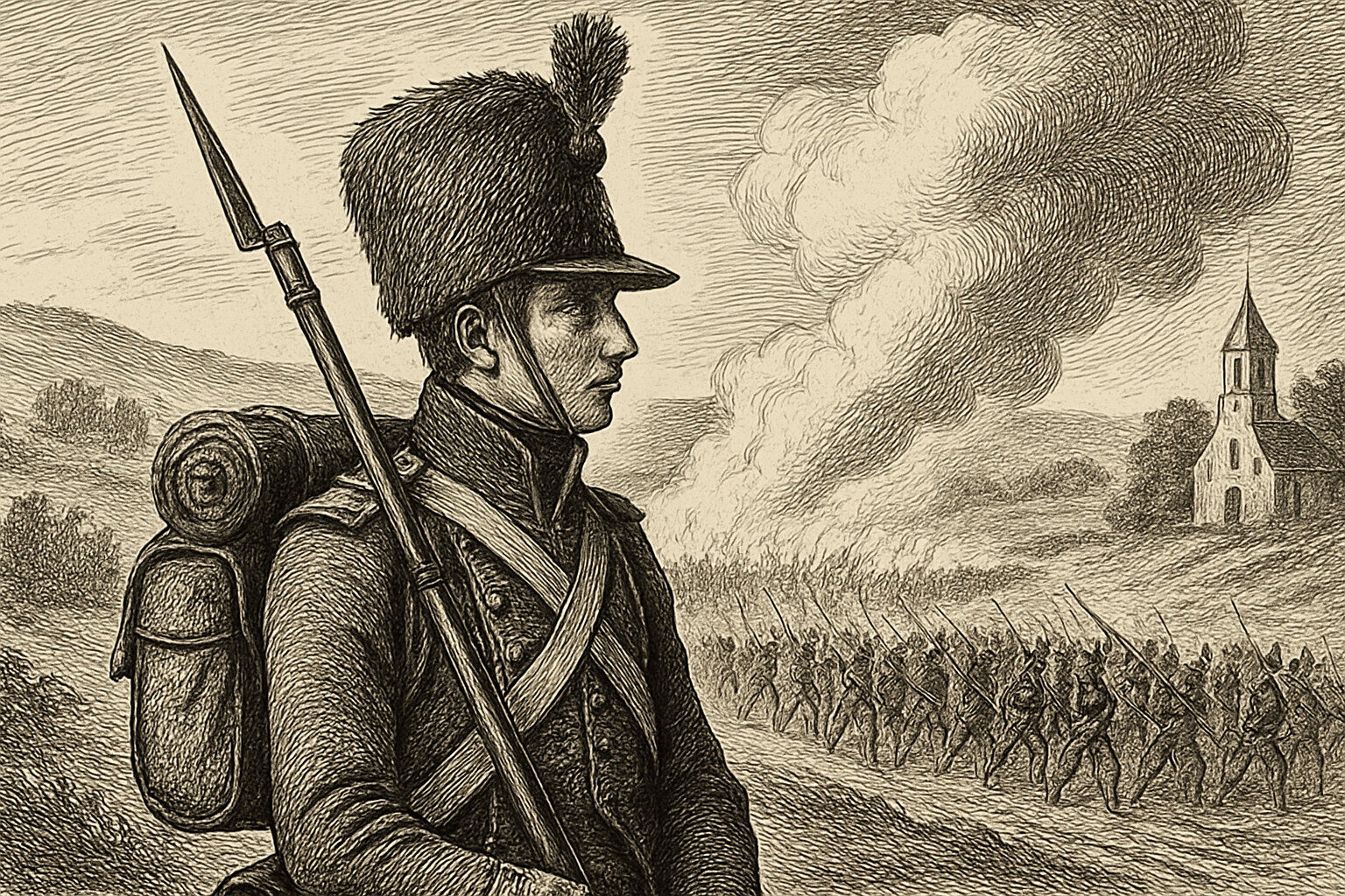 Illustration de Histoire d'un conscrit de 1813 de Erckmann-Chatrian