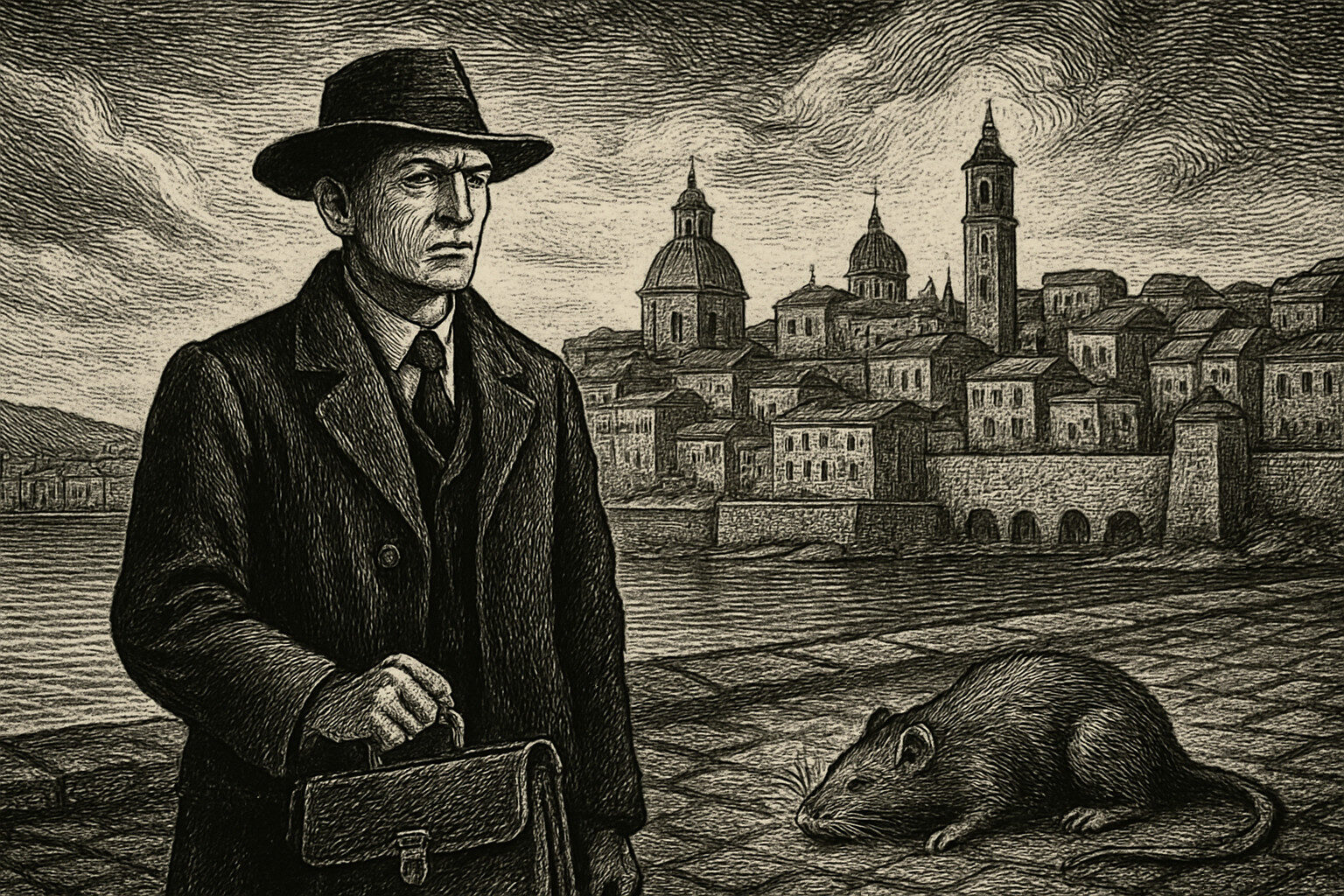 Illustration de La Peste de Albert Camus