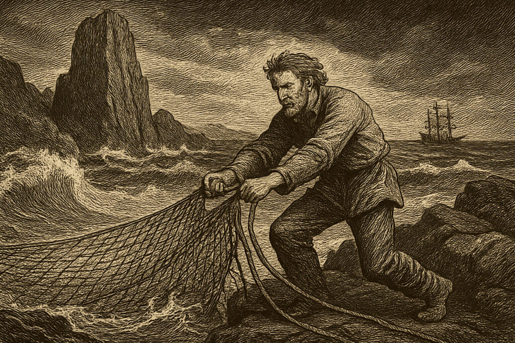 Illustration de Les Travailleurs de la mer de Victor Hugo