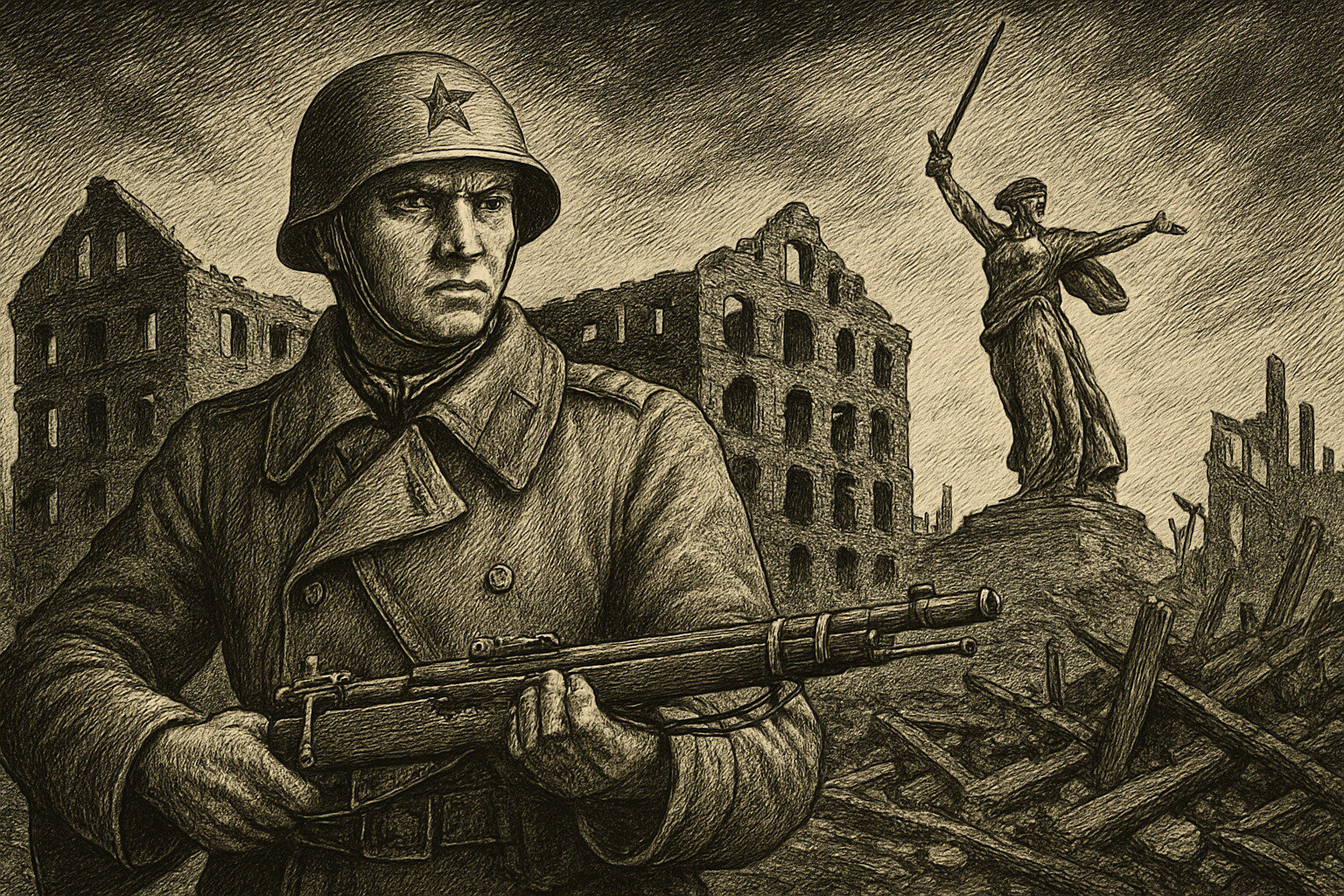 Illustration de Stalingrad de Jean Lopez