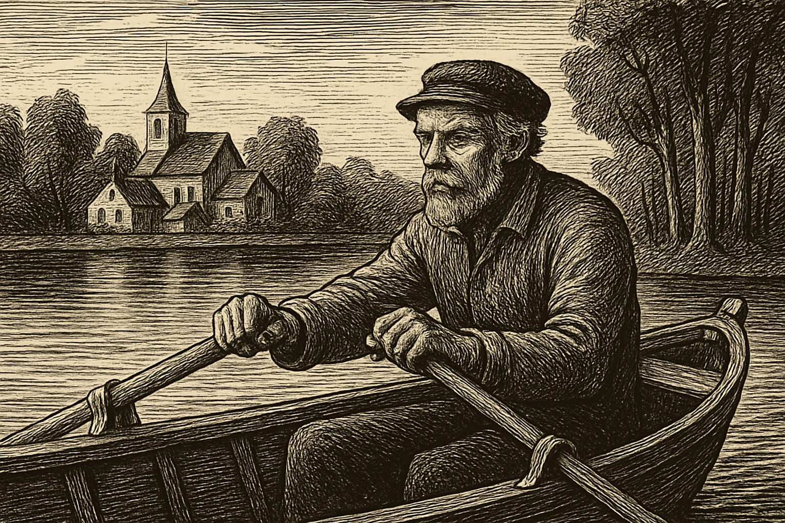 Illustration de Le passeur de silence de Guy de Maupassant