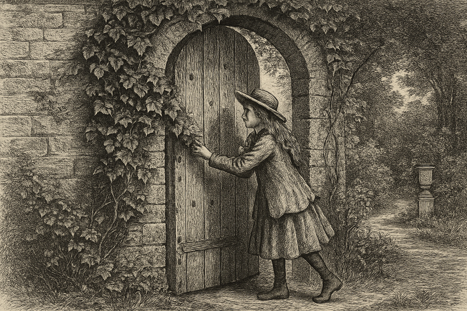 Illustration de Le jardin secret de Frances Hodgson Burnett