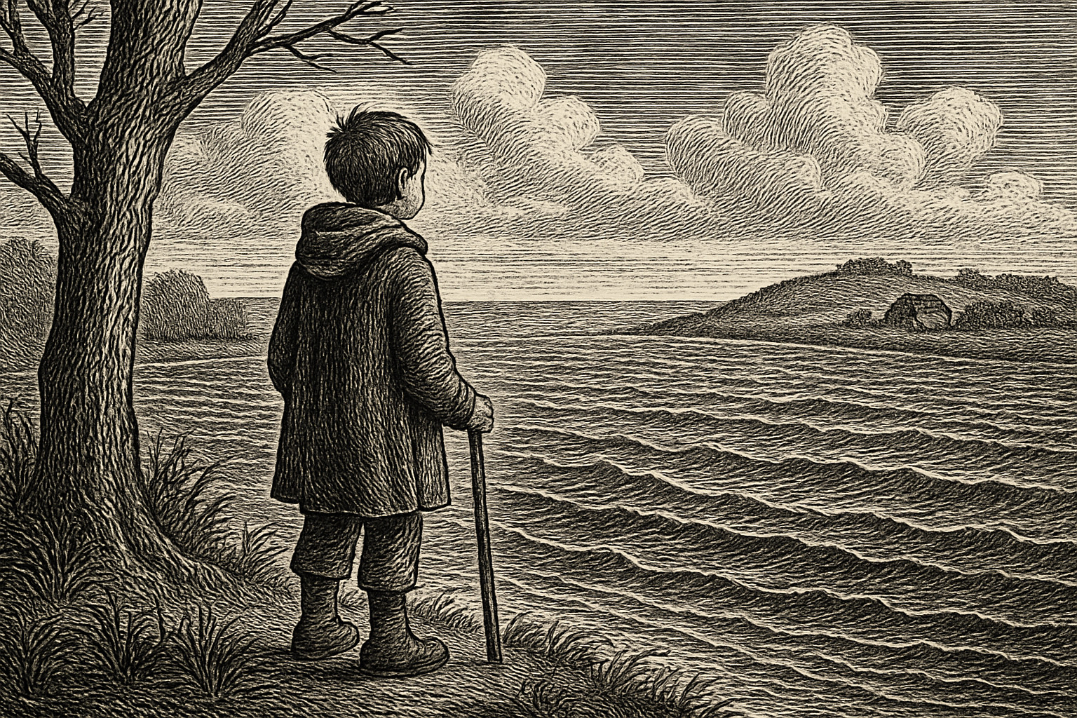 Illustration de L'enfant Océan de Jean-Claude Mourlevat